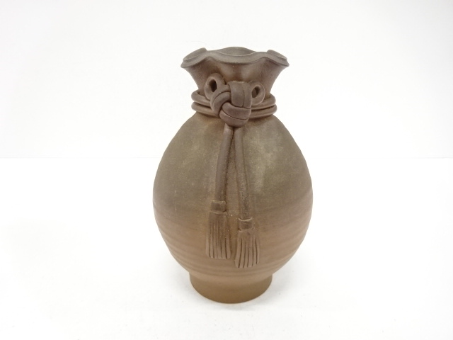 備前焼　高倉窯造　宝袋　花入